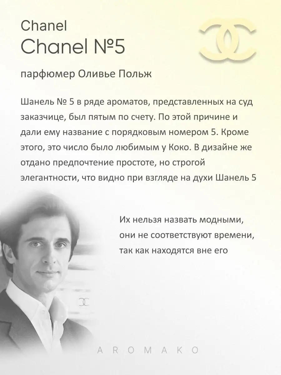 Масляные духи — по мотивам Chanel Chanel N°5, 3 мл