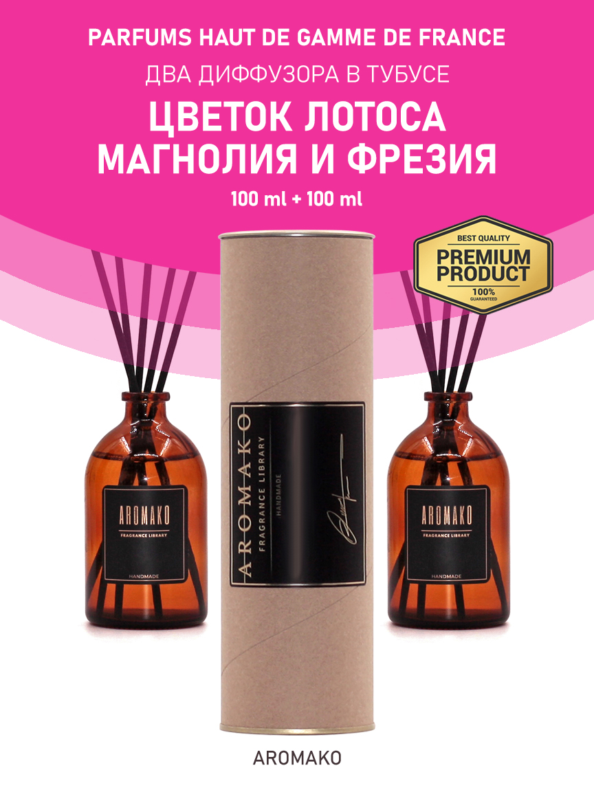 Набор аромадиффузоров AromaKo «Цветок Лотоса + Магнолия и Фрезия»